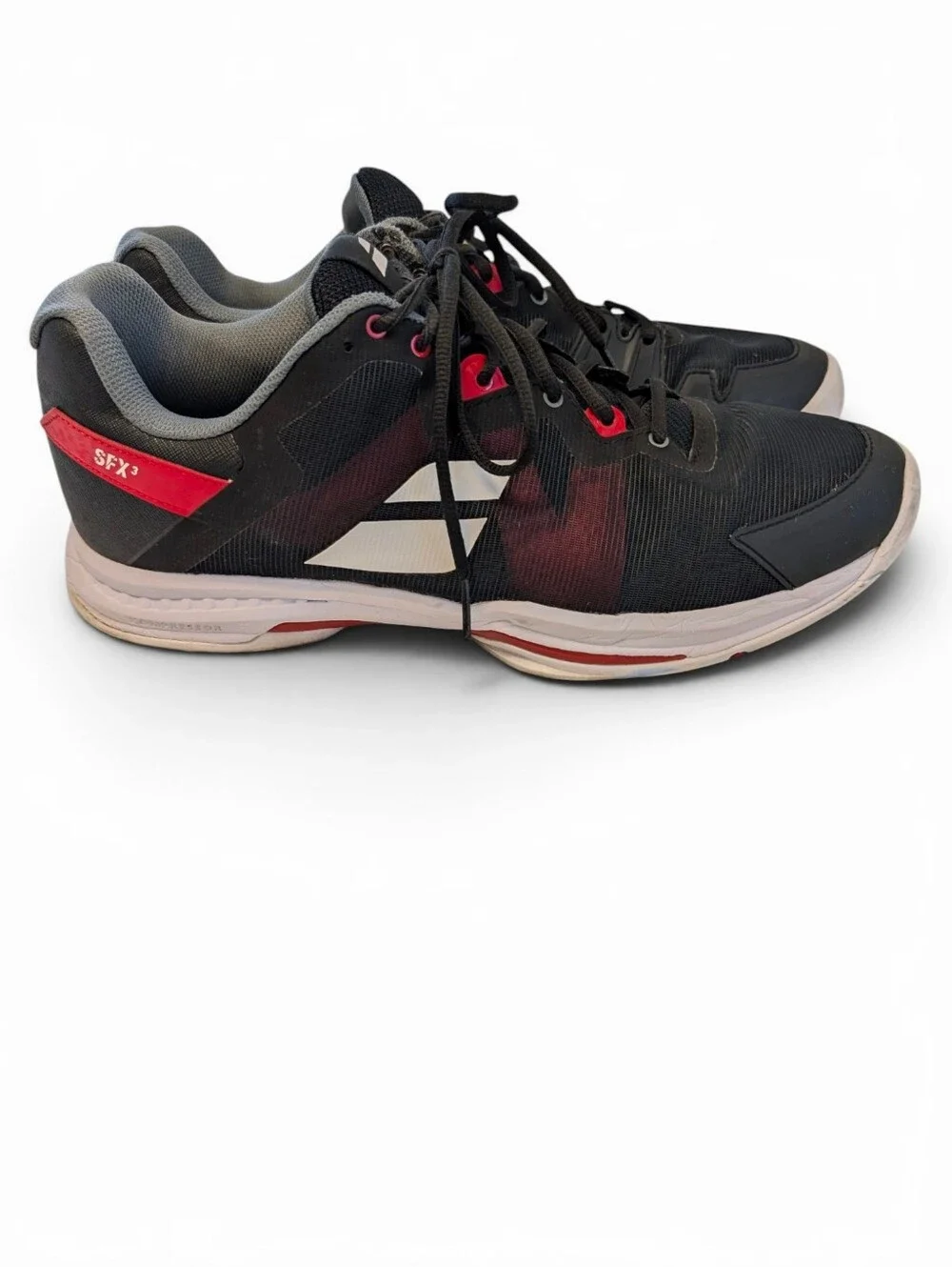 BABOLAT SFX3 Tennis Shoes Pickleball Padel Black Red 12.5